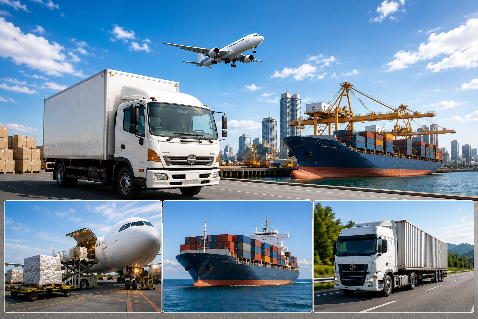 Truck, vessel, and aircraft serving domestic routes across the Philippines